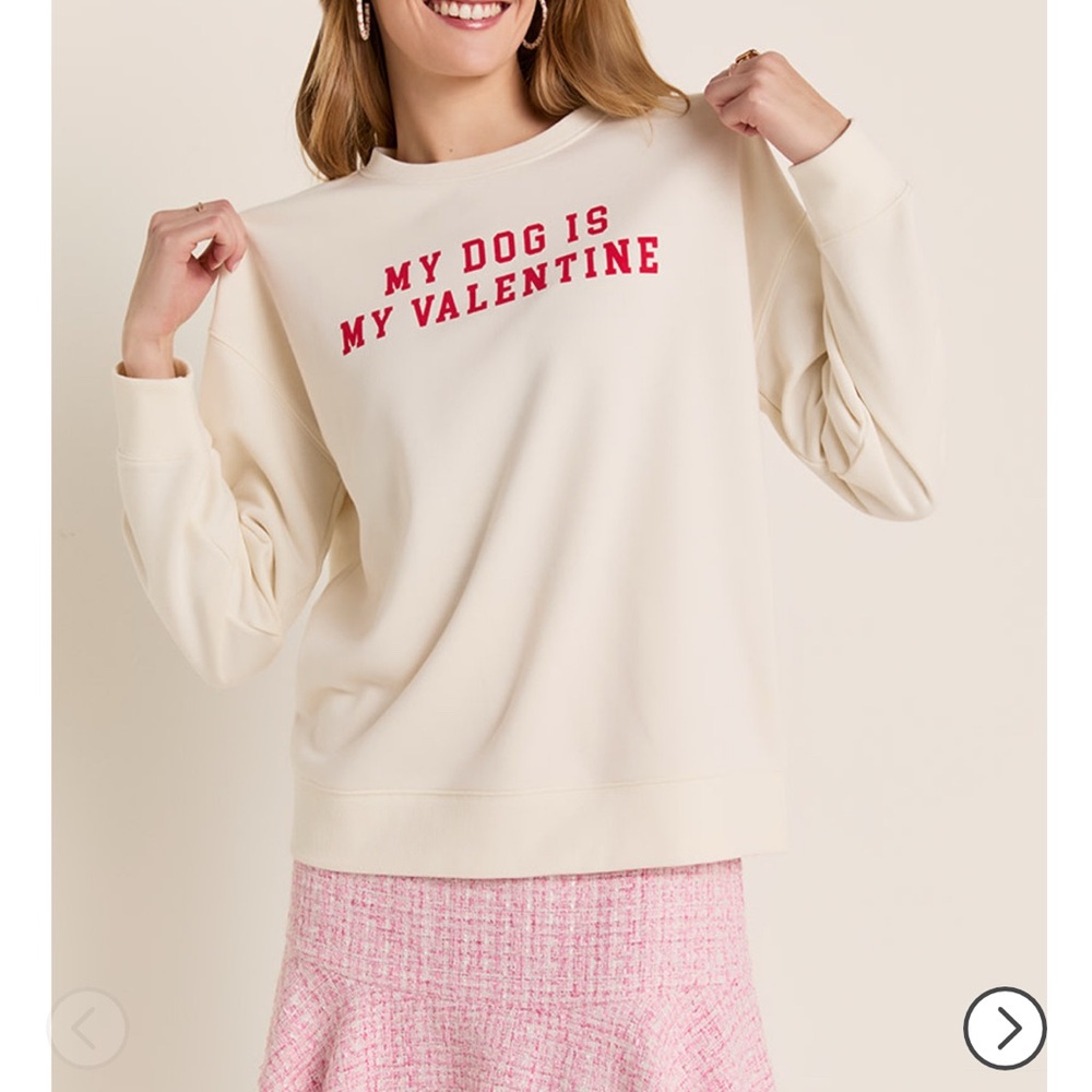 Cream 'My Dog is My Valentine' Sweatshirt